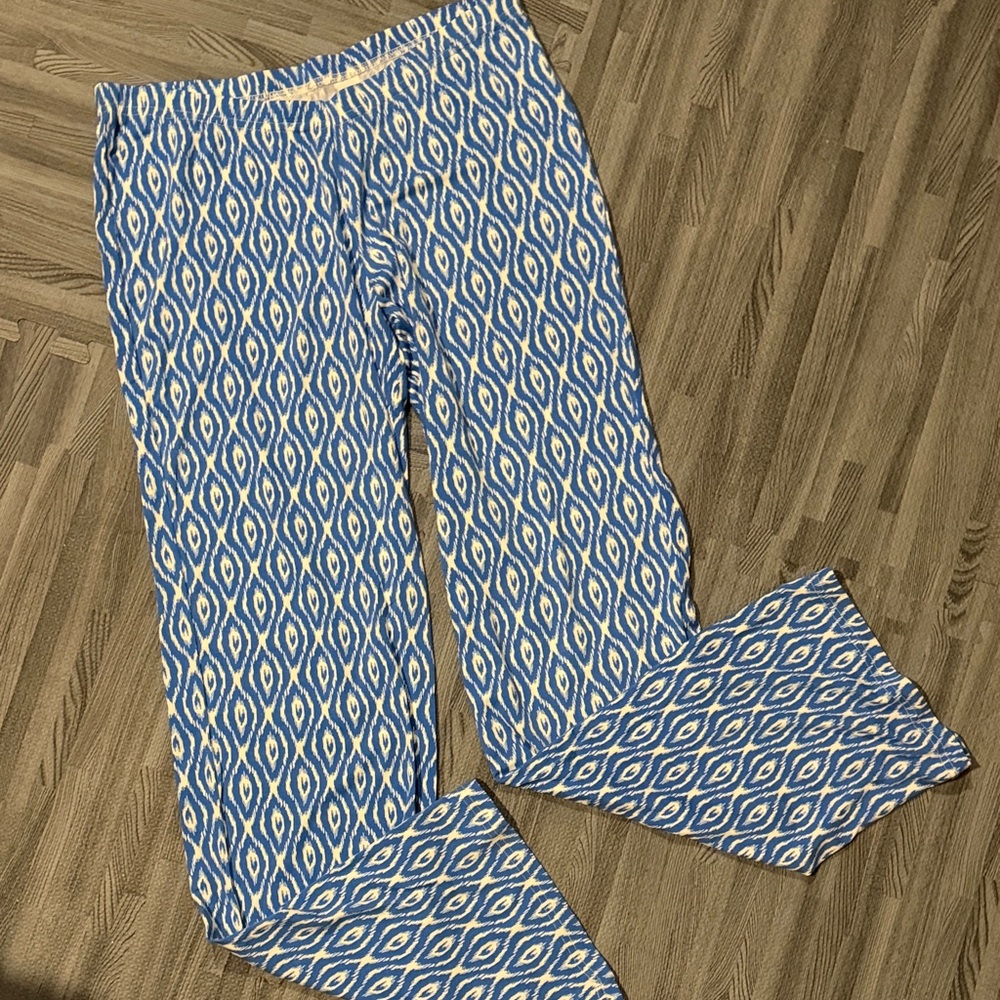 Yala Blue and White Ikat Pants